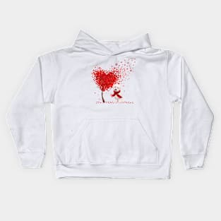 Happy Valentine's Day Heart Tree Love Maltipoo Kids Hoodie